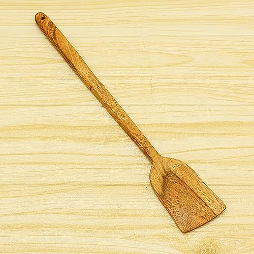 Wooden Dosa Turner | Tawa Turner | Vegetable Ladle for Cooking and Serving | Kitchen Tools | No Harmful Polish | Naturally Non-Stick | Handmade