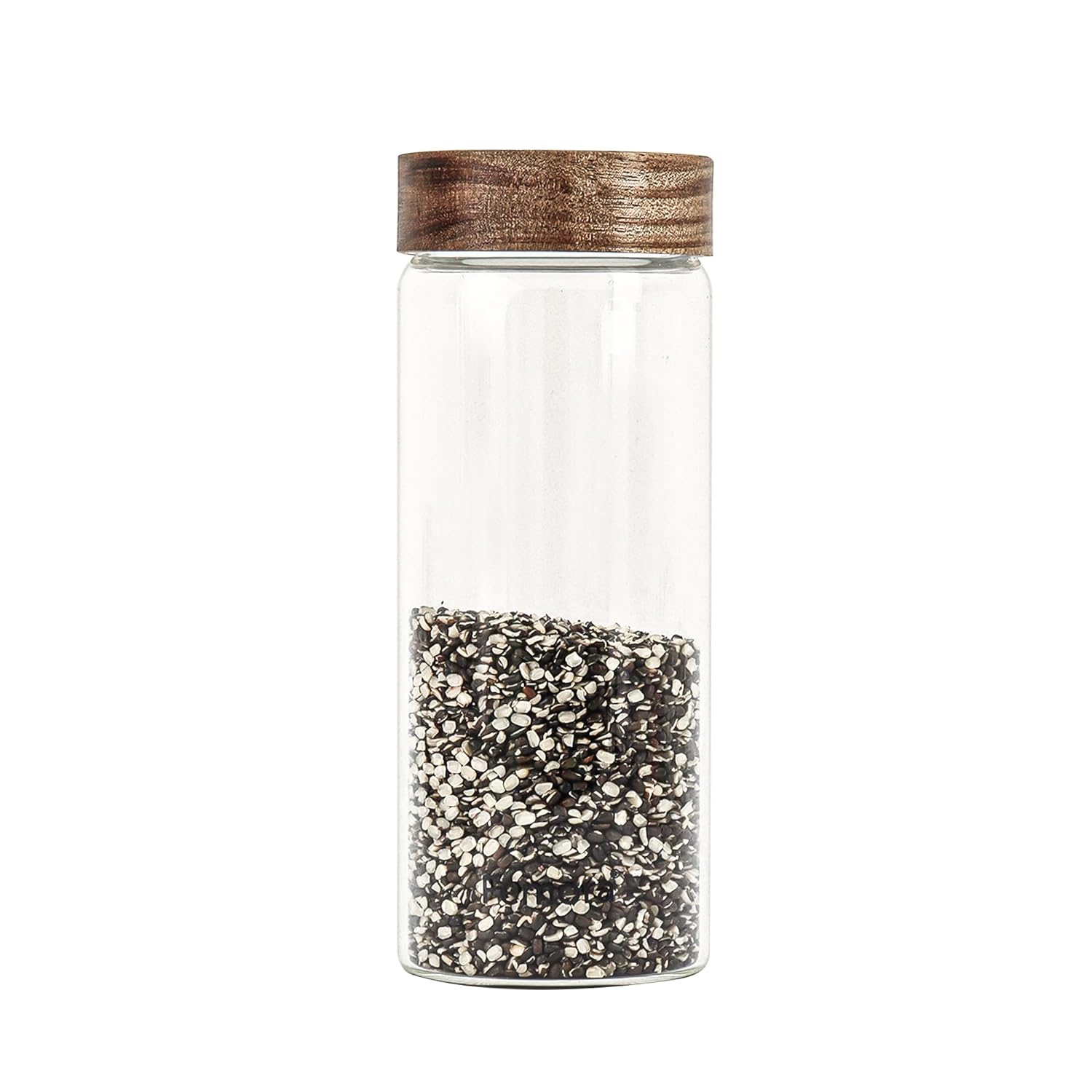 Borosilicate Glass Screw Jar With Steel Lid, 750 ML, (Set of 1)