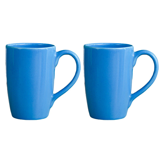Premium Blue Ceramic Coffee Mug Set of 2, 360ML, Femora