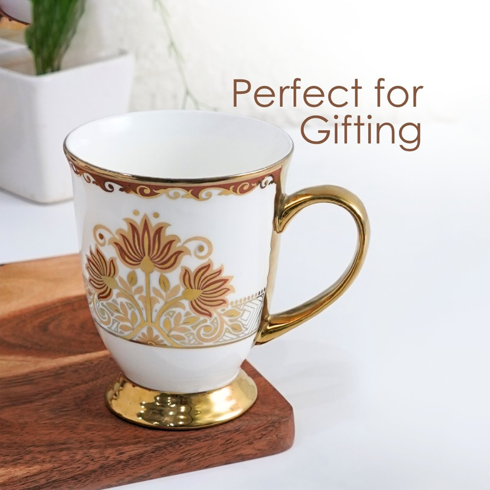 Royal Lotus Ceramic Mug - Lifestyle Shot - Tea Coffee Mug for Home Decor
