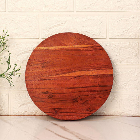 Round Wooden Serving Tray with Bowl, 1 pc Tray & Bowl, 10 Inch(25 * 25 CM), 1 Year Warranty.