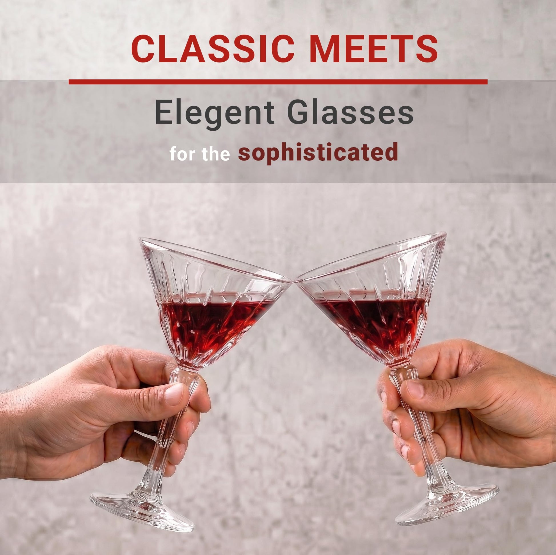 Femora Martini Glass Set of 2 – Elegant Stemware for Home Bar