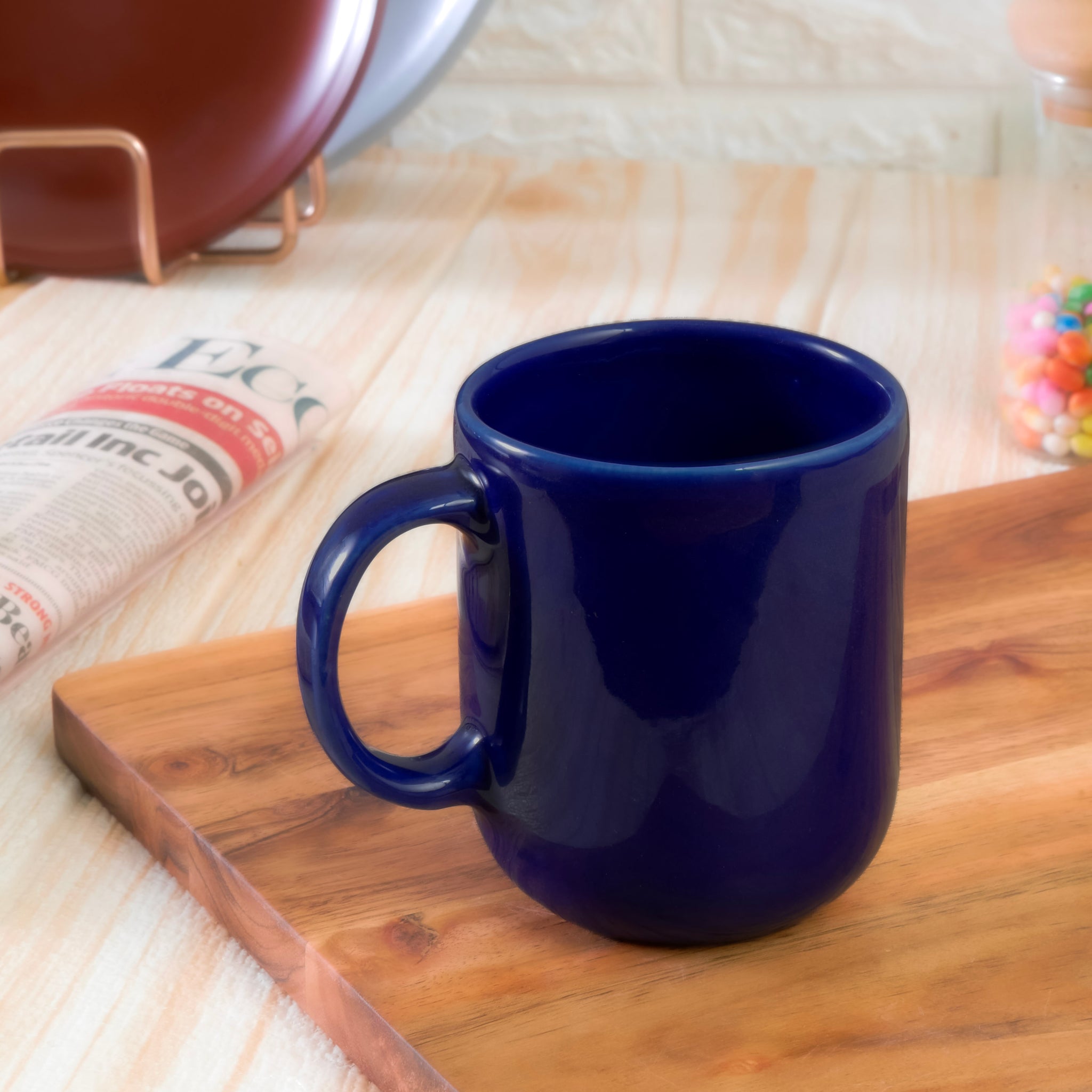 Femora Ceramic Coupe Coffee Mug, Tea cups, Stackable, Chip Resistant, 200 ML