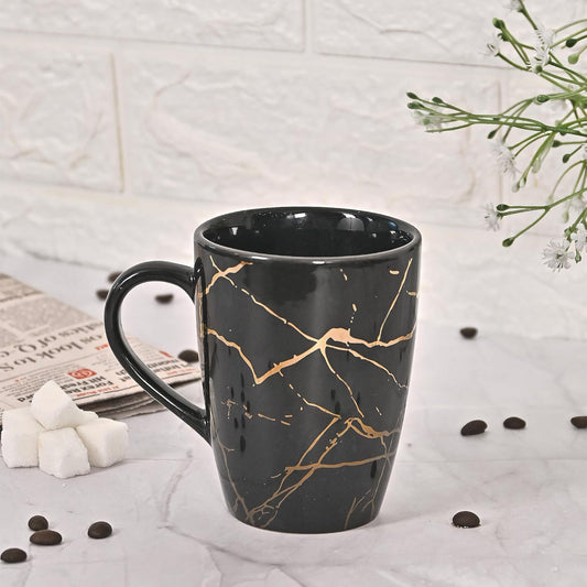 Gold Marble Design Ceramic Coffee Mug, Tea cups Set of 4 (320ml)