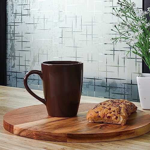 Premium Brown Ceramic Coffee Mug Set of 6, 360ML, Femora
