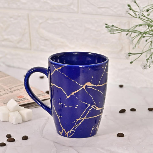 Gold Marble Design Ceramic Coffee Mug, Tea cups Set of 6 (320ml)