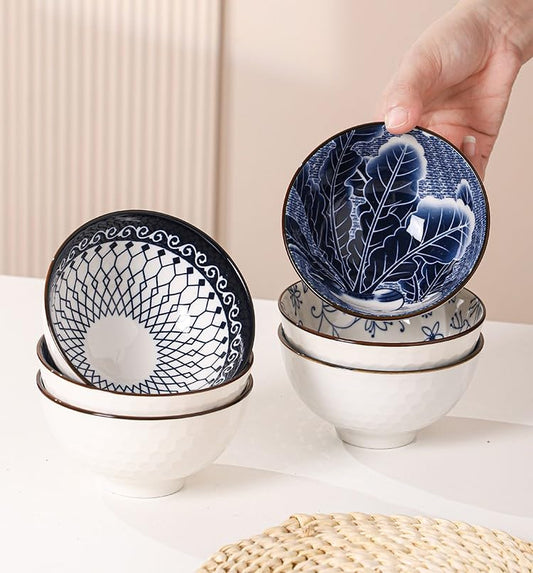 Femora Ceramic Bowl Set of 4| Elegant Serving Bowls, Gift-Pack Ideal for Gifting