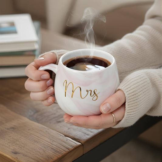 Couple Coffee Mug Set of 2 | Ceramic Mr & Mrs / King & Queen Mugs | Wedding, Anniversary & Engagement Gift for Couples