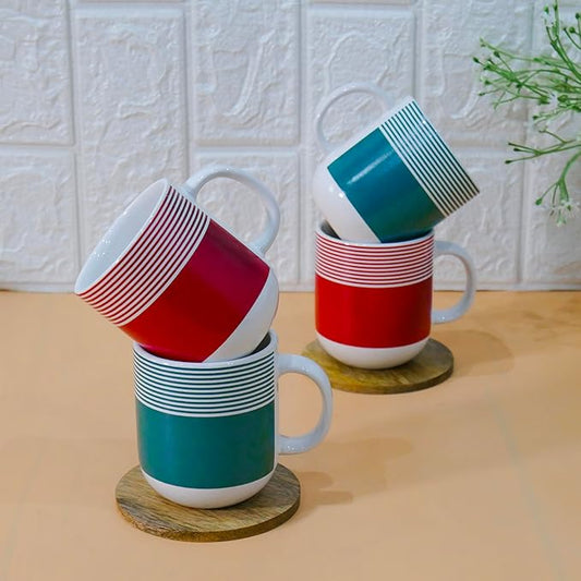 Handcrafted Ceramic Coffee & Tea Cup Set of 6, 180 ML,