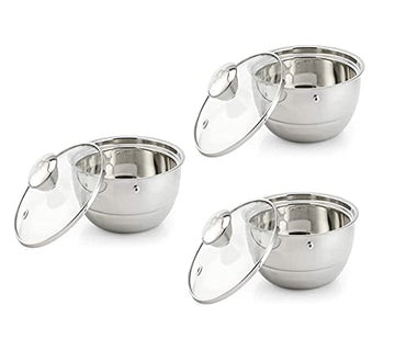 Stainless Steel Curry Server - 1.50 L - Set of 3