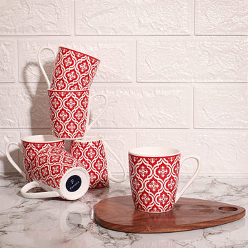 Mondalia Design Coffee & Tea Cup Set of 6, 160 ML, Femora