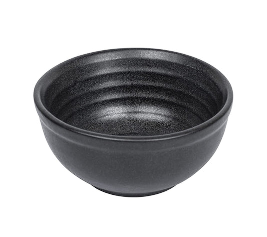 Handmade Ceramic Solid Katori Bowl Ceramic Dining Bowl, 250 Ml, Black (Set of 4, Dishwasher Safe)