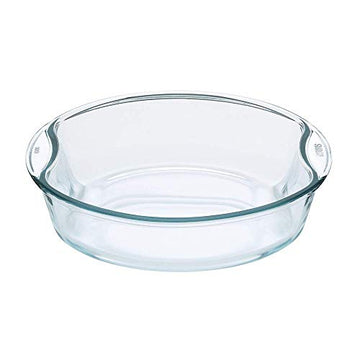 Borosilicate Glass Oven Safe Microwave Safe Cake Dish, 1000 ML, Transparent