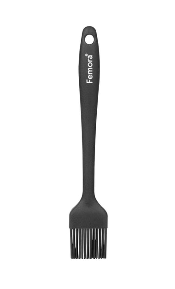 Silicone Premium Brush with Grip Handle, Black, Non Stick, FDA Approved