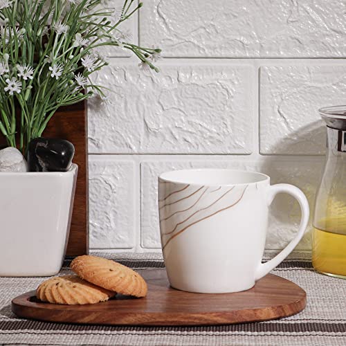 Marble Texture Coffee & Tea Cup Set of 6, 160 ML, Femora