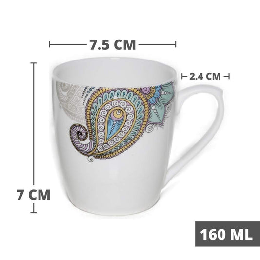 Coffee & Tea Cup Set of 6, 160 ML, Femora