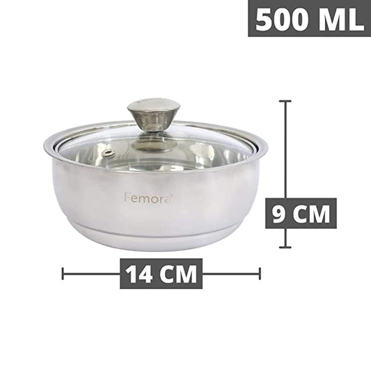 Stainless Steel Curry Server - 500ml - Set of 2