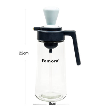 Glass Silicone Leak Proof Oil Dispenser for Cooking with Detachable Pour & Brush Function