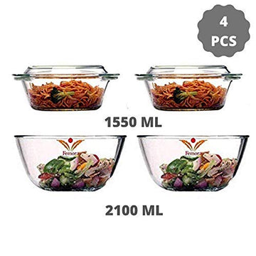 Microwave Safe 2 Mixing Bowl-2100 ML,1550 ML,Set of 4