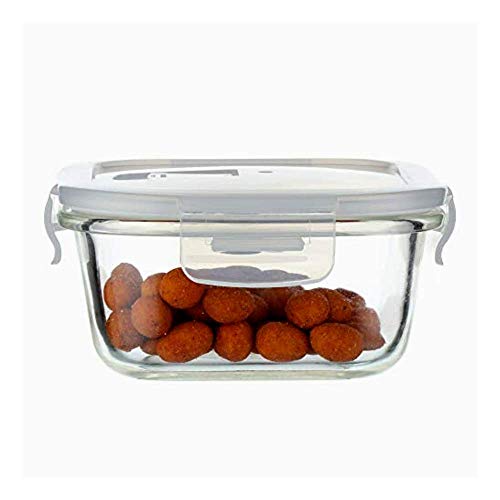 Borosilicate Glass Square Container with Air Vent Lid 500 ML