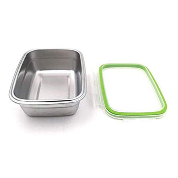 Steel Rectangle with Lock Lid for Kitchen, Storage, Lunch Box - 1800ml