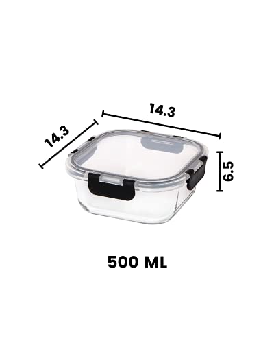 BlackOven Safe Glass Container with Detachable,500 ML