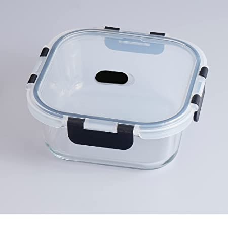 Food Storage Container with Air Vent Lid, 300 ml, 500 ml, 800 ml, 1200 ml (Set Of 4)