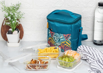 Multipurpose Lunch Box for Office, Blue, 400 ml (3 Container)