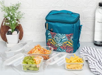 Blue, Lunch Box for Office, Square-300 ml, Rectangle-620 ml
