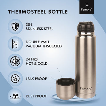 Silver, Thermosteel Stainless Steel Bottle, Hot and Cold, 500ml, 1 Piece